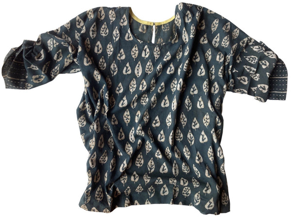 Bold Leaf Tunic: Adult Dabu | Dark Brown