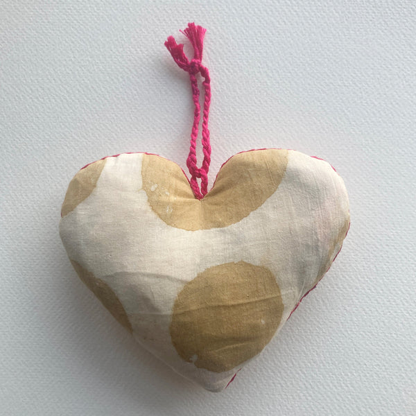 Heart Ornament- Polka