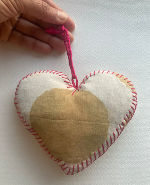 Heart Ornament- Polka