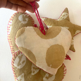 Heart Ornament- Polka