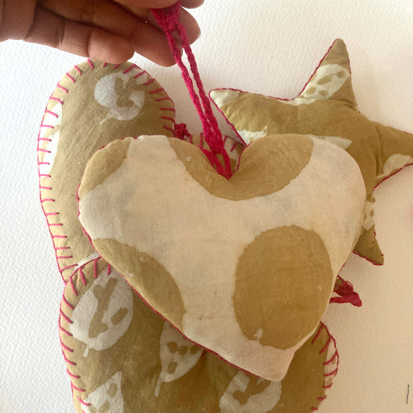 Heart Ornament- Polka