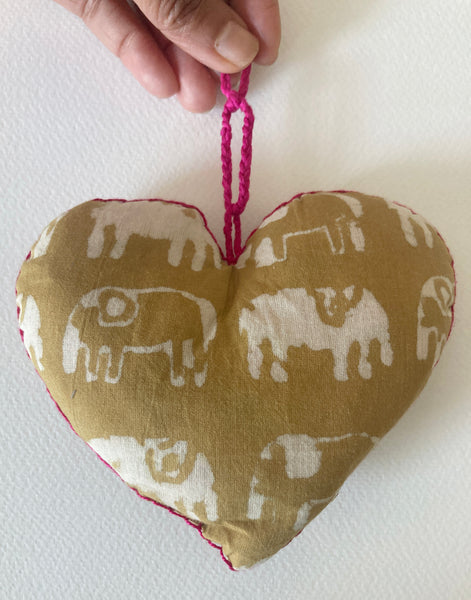 Heart Ornament- Elephant FY