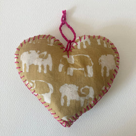 Heart Ornament- Elephant FY