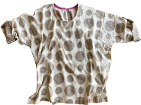 Polka Tunic: Adult Dabu | Light Brown