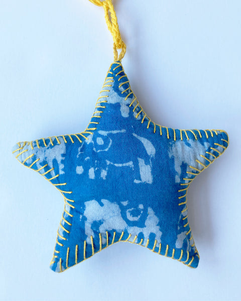 Star Ornament- Indigo