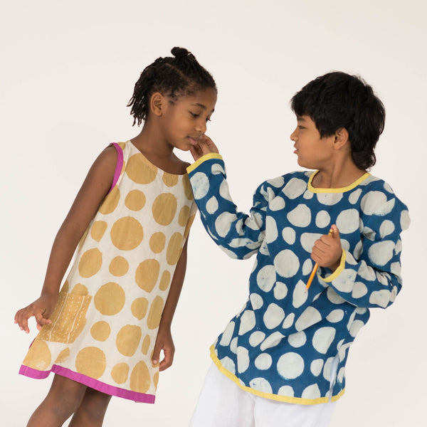 Polka Tunic | handmade | indigo