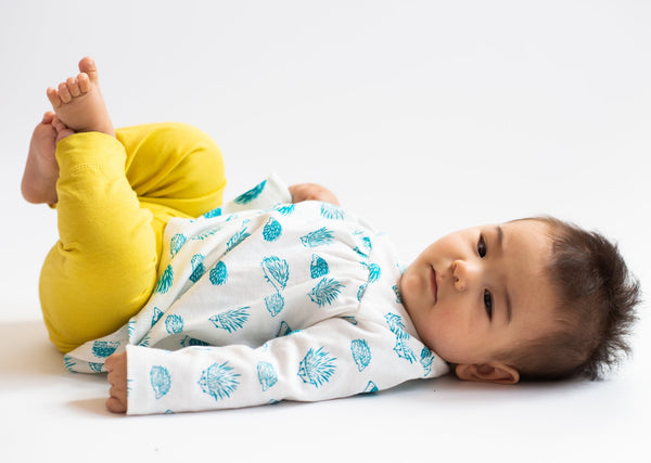 Baby Porcupine Dress | Blue Tile