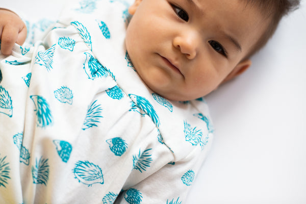 Baby Porcupine Dress | Blue Tile