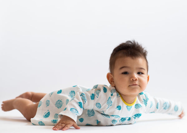 Baby Porcupine Dress | Blue Tile