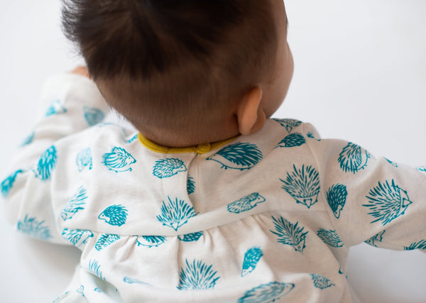 Baby Porcupine Dress | Blue Tile