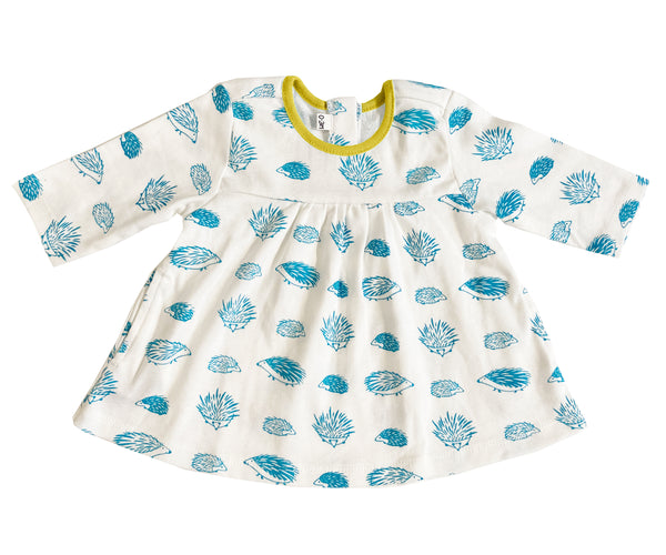 Baby Porcupine Dress | Blue Tile