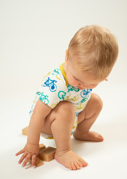 Bike Onesie - celery