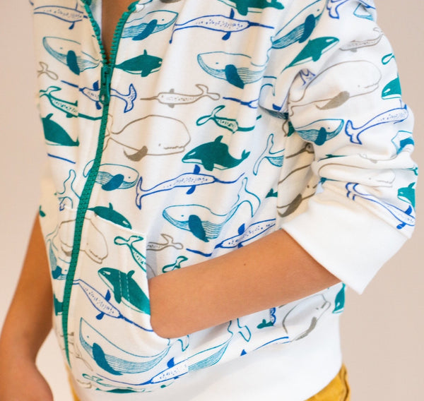 Whales Hoody- jade