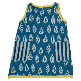 Bold Leaf Dress | Indigo