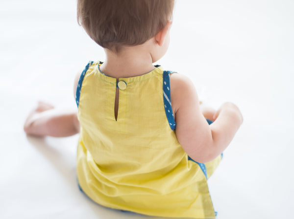 Celery Dress | handmade | indigo - mirasa, clothing - organic cotton baby clothing 