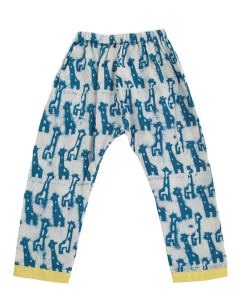 Giraffe Pants | handmade | indigo - mirasa, clothing - organic cotton baby clothing 