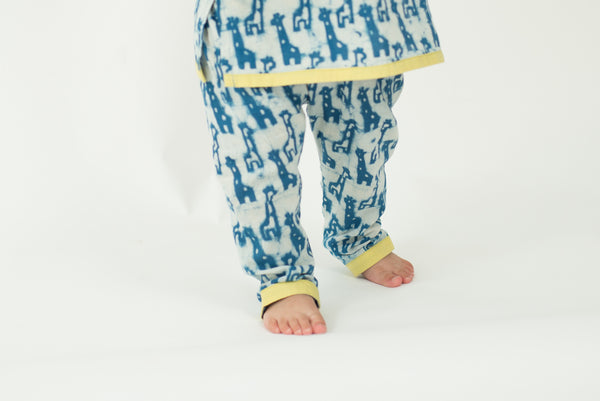 Giraffe Pants | handmade | indigo - mirasa, clothing - organic cotton baby clothing 