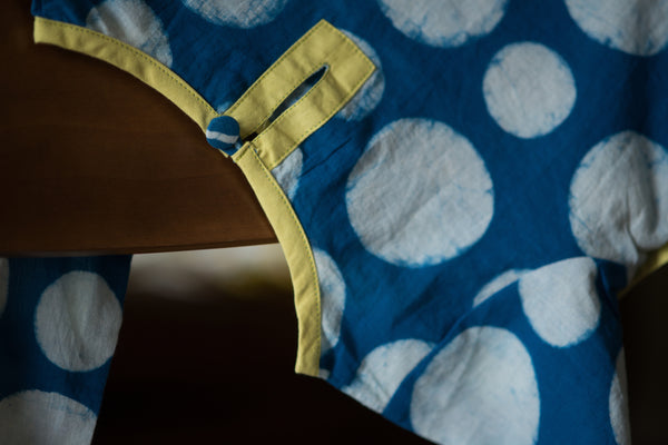 Polka Tunic | handmade | indigo - mirasa, clothing - organic cotton baby clothing 