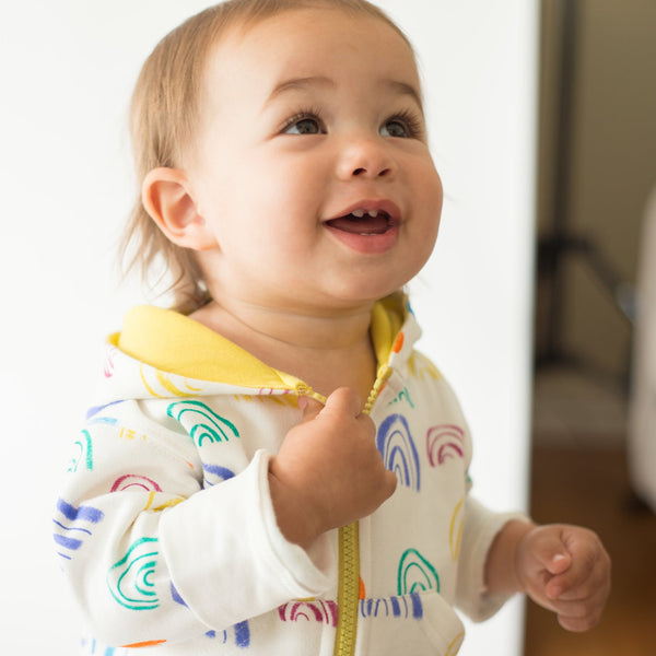 *New* Rainbow Hoody - mirasa, clothing - organic cotton baby clothing 