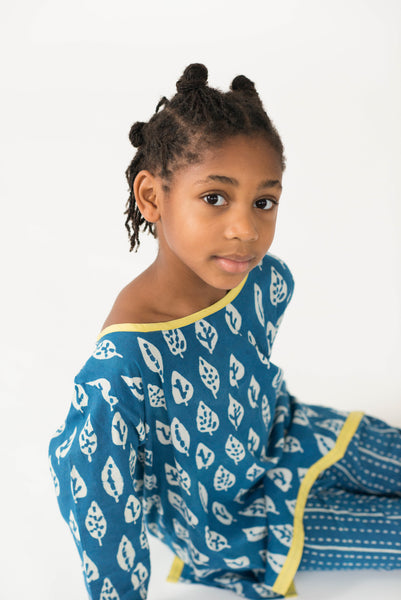 Bold Leaf Tunic | handmade | indigo