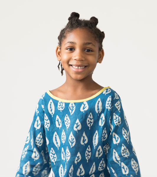 Bold Leaf Tunic | handmade | indigo
