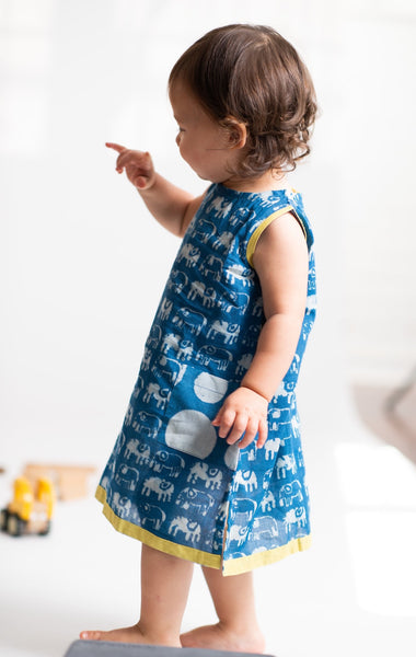 Elephant Dress | handmade | indigo