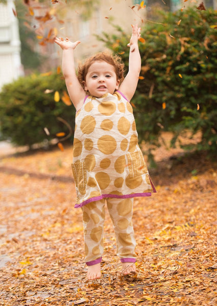 Polka Pants | forest yellow