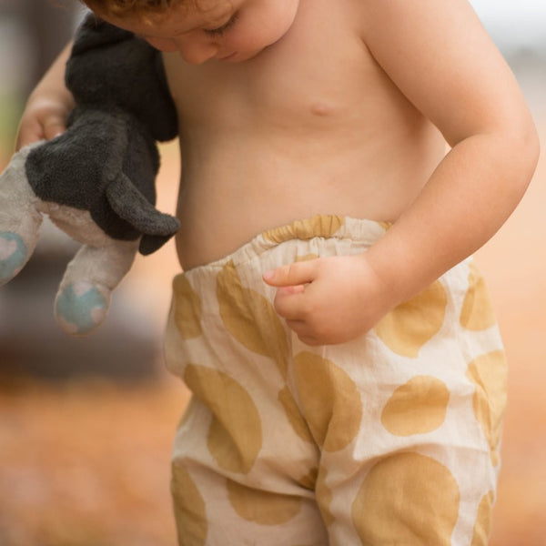 Polka Pants | forest yellow