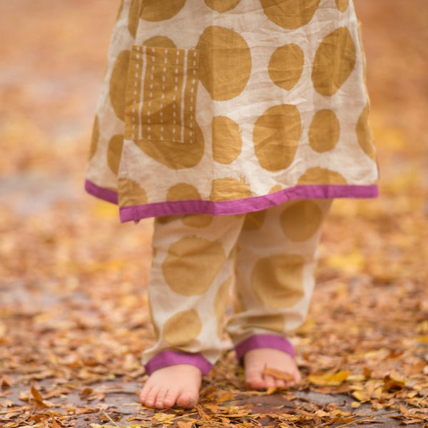 Polka Pants | forest yellow