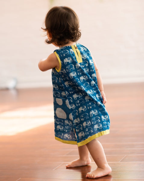 Elephant Dress | handmade | indigo