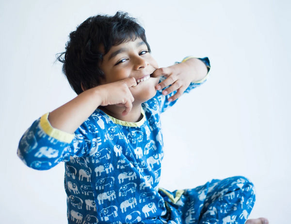 Elephant Tunic | handmade | indigo - mirasa, clothing - organic cotton baby clothing 