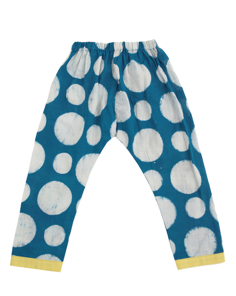 Polka Pants| handmade | indigo - mirasa, clothing - organic cotton baby clothing 