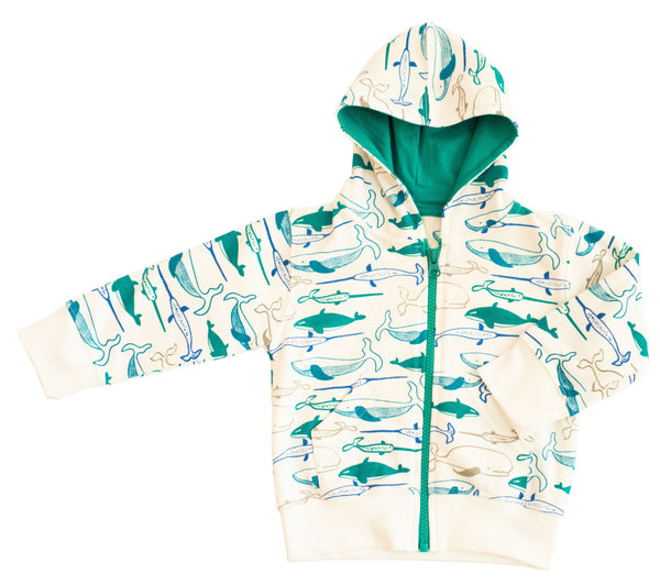 Whales Hoody- jade